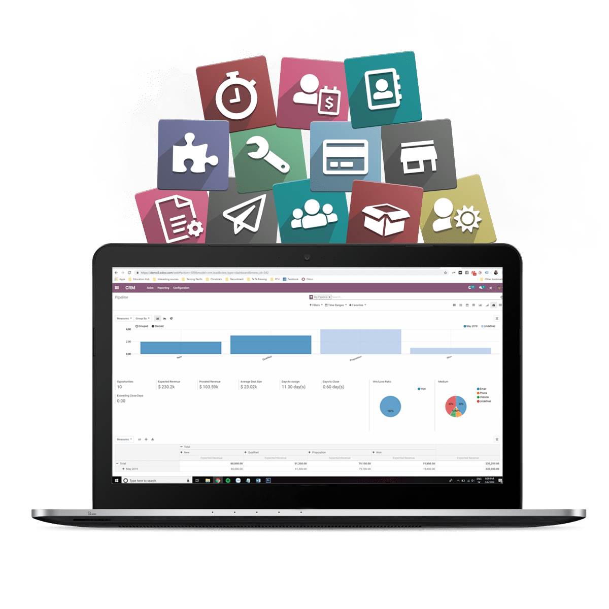 Odoo, a suite of modular and flexible business management applications Odoo, a suite of modular and flexible business management applications