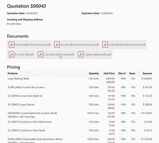 Odoo-17-sales management-quotation