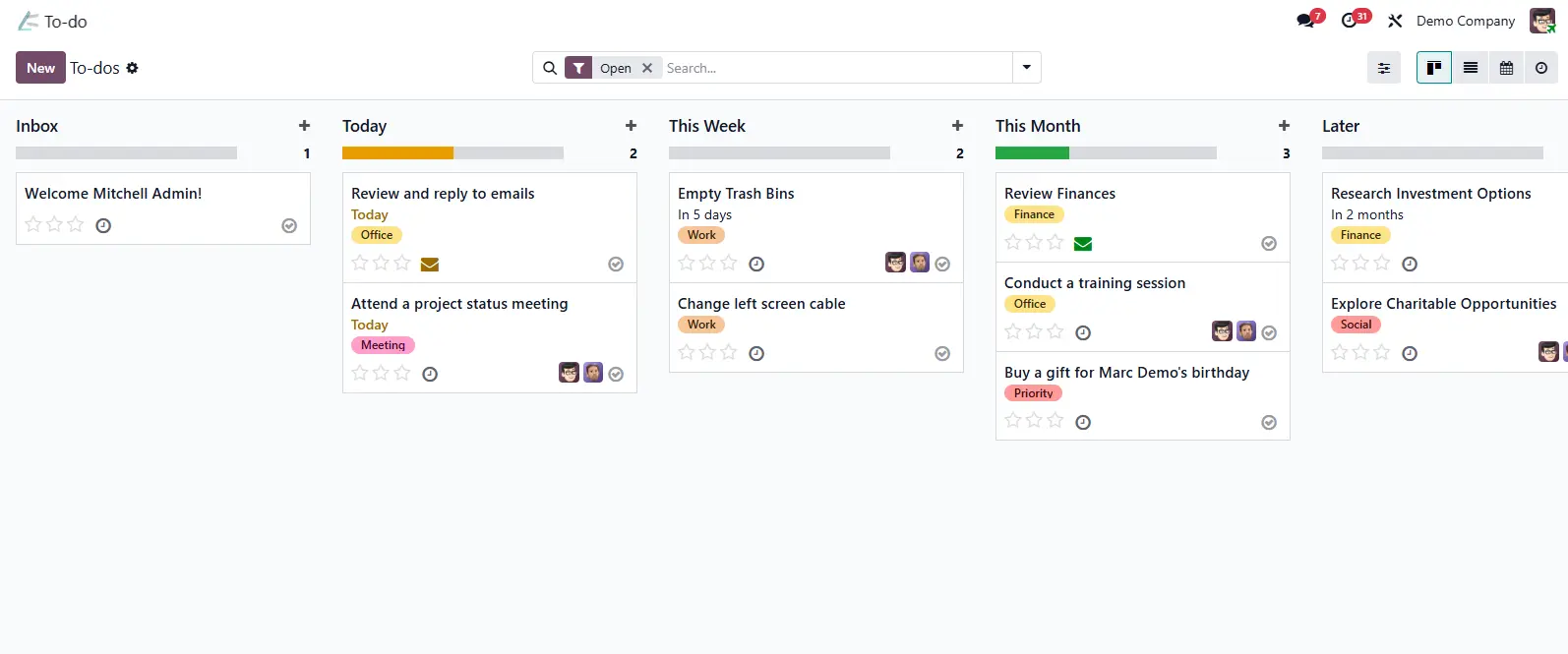 ODOO TO-DO