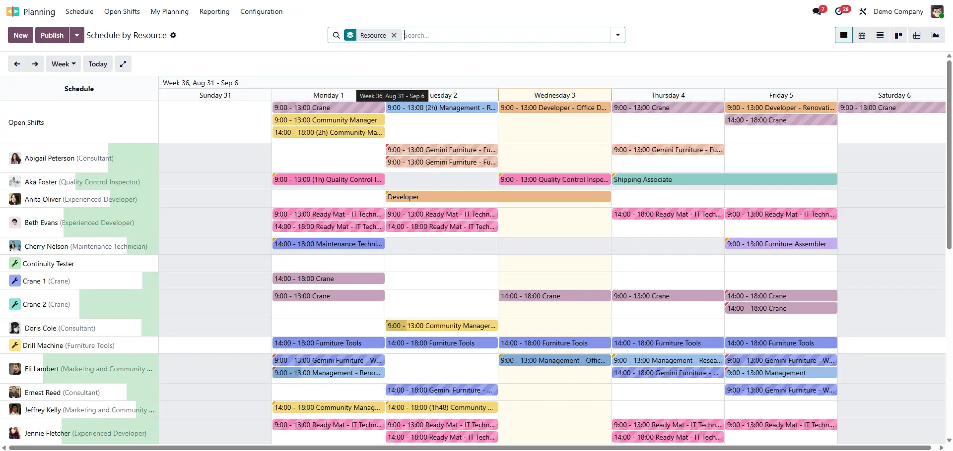 Odoo-planning