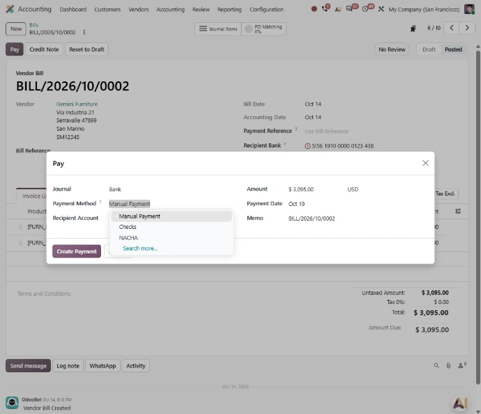 Odoo-20-Accounting-factures-fournisseurs-paiements